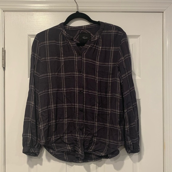Rails Eloise Button Front Plaid Top - Picture 1 of 5